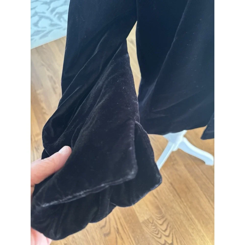 Preston And York Velour Black Blazer Jacket Sz 8 Academia‎